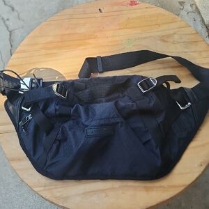 Athleta Unisex Black Belt/shoulder Bag